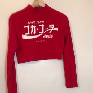 Pop culture Red Coca Cola Cropped Shirt